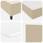 vidaXL Lit à sommier tapissier avec matelas Vert clair gris Petit double Tissu en velours côtelé
