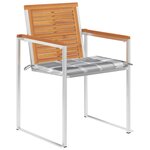 vidaXL Chaises de jardin lot de 4 avec coussins Bois d'acacia massif