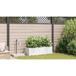 vidaXL Pots de jardin Blanc 120 x 40 x 37.5 cm Acier