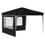 vidaXL Tente de fête pop-up 288 x 288 x 245 cm Noir Tissu Oxford