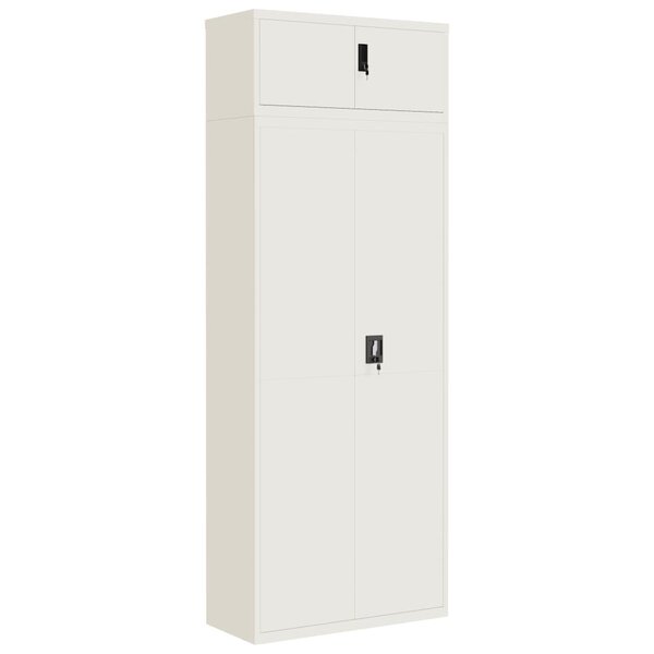 vidaXL Classeur blanc 90x40x240 cm acier