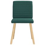 vidaXL Chaises à manger lot de 4 vert foncé tissu