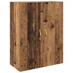 vidaXL Armoires Murailles 2 Pièces Bois ancien 69 5 x 34 x 90 cm
