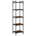 vidaXL Bibliothèque 5 niveaux chêne marron 40x30x154cm bois ingénierie
