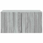 vidaXL Meuble TV mural Sonoma gris 59 5 x 41 x 30 cm Bois d'ingénierie
