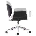 vidaXL Chaise pivotante de bureau Noir Similicuir