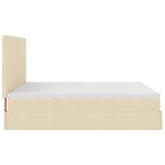 VidaXL Cadre de lit ottoman avec matelas crème 160x200 cm tissu