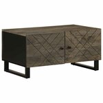vidaXL Table basse noir 80x50x40 cm bois massif de manguier