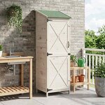 vidaXL Abri de jardin Blanc 59 5 x 56 x 176 5 cm Bois d'ingénierie