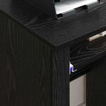 vidaXL Bureau avec roulettes avec tiroir Chêne noir 91 x 50 x 77 cm