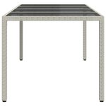 vidaXL Table de jardin pour repas Blanc 190 x 90 x 75 cm Poly rotin