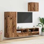 vidaXL Meubles TV muraux 4 Pièces Bois Ancien Bois d'ingénierie
