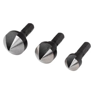 wolfcraft Ensemble de mèches coniques 3 Pièces Acier 2584000