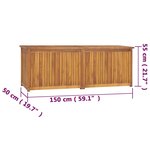 vidaXL Boîte de jardin 150x50x55 cm Bois massif de teck