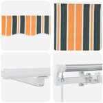 Store rétractable manuel vidaXL avec LED vert et jaune 400x350 cm