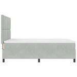 vidaXL Lit à ressort LED avec matelas Gris clair 160 x 200 cm tissu