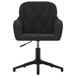 vidaXL Chaise pivotante de bureau Noir Velours