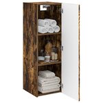 vidaXL Cabinet de Salle de Bain Mural Chêne fumé 33 x 34 5 x 60 cm