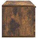 vidaXL Meuble TV mural Chêne fumé 98 x 31 x 30 cm Bois d'ingénierie