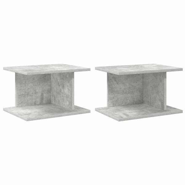 vidaXL Table de chevet 2 Pièces Gris béton 40 x 30 x 25 cm