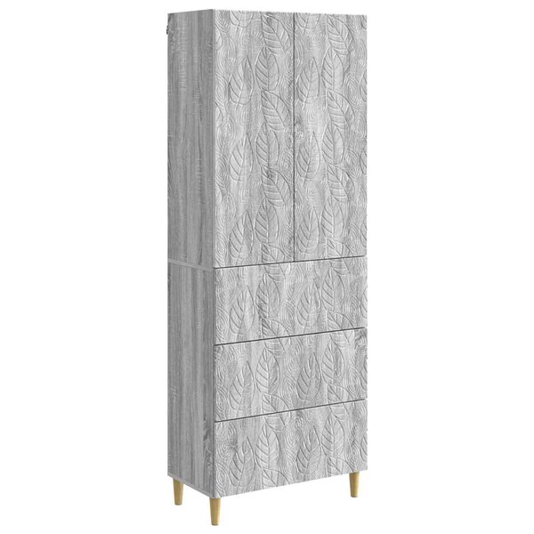 vidaXL Ensemble de Meubles 2 Pièces Sonoma gris 66 x 34 5 x 90 cm