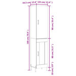 vidaXL Buffet haut Chêne sonoma 34 5x34x180 cm Bois d'ingénierie