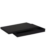 Boîte plate luxe noir mat couvercle cloche A3