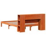 vidaXL Lit bibliothèque sans matelas cire marron 140x190 cm pin massif