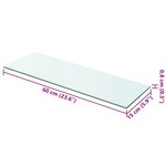 vidaXL Panneau d’étagère Verre transparent 60 x 15 cm