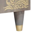 vidaXL Buffet Gris et or 40 x 33.5 x 75 cm Bois de manguier massif