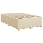 vidaXL Sommier à lattes de lit avec matelas crème 120x190 cm tissu