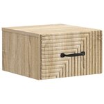 vidaXL Cabinet de chevet mural 2 Pièces Chêne Sonoma 34 5 x 33 x 20 cm