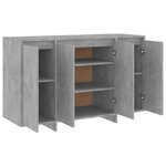 vidaXL Buffet gris béton 120x41x75 cm bois d'ingénierie