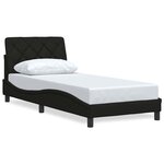 vidaXL Cadre de lit sans matelas noir 80x200 cm tissu
