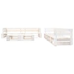 vidaXL Salon de jardin palette 6 Pièces Bois Blanc