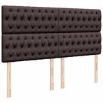 VidaXL Cadre de lit ottoman avec matelas marron foncé 160x200 cm tissu