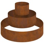 vidaXL Pot en métal Acier corten Grand Durable Pot en métal Rond