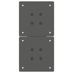 vidaXL Pieds de table basse en forme de X  2 pièces  anthracite  38 x (42-43) cm  acier