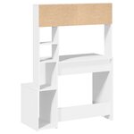 vidaXL Bureau avec étagères blanc 100x45x140 cm bois d'ingénierie