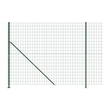 vidaXL Clôture en treillis métallique avec bride vert 2x25 m