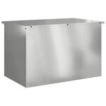 vidaXL Boîte de Rangement Extérieure Argent 80 x 50.5 x 50 cm