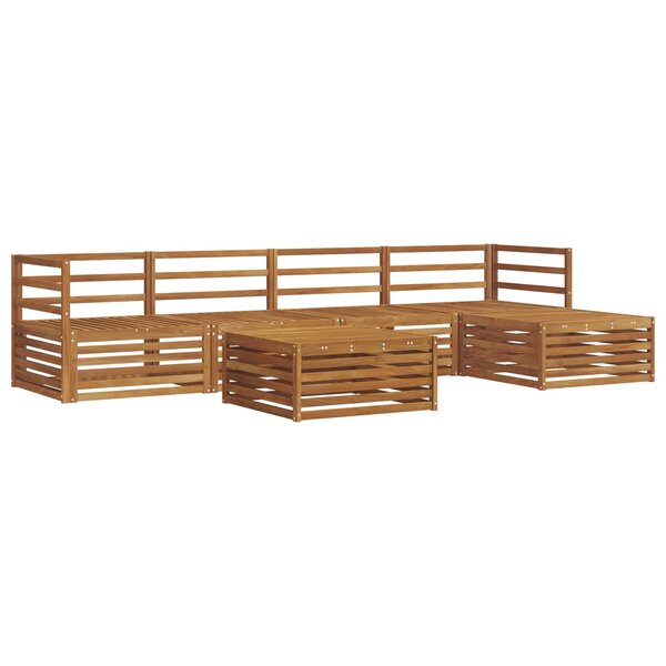 vidaXL Ensemble de canapés d'extérieur 6 Pièces Naturel