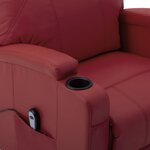 vidaXL Fauteuil Rouge bordeaux Similicuir