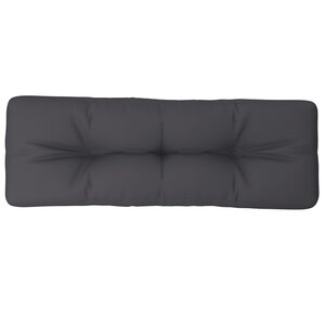 vidaXL Coussin de palette anthracite 120x40x12 cm tissu