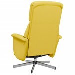 vidaXL Fauteuil inclinable de massage repose-pieds jaune clair tissu