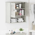 vidaXL Armoire de salle de bain avec porte VIGO Blanc et Blanc Antique