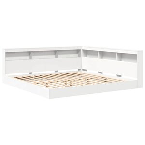 vidaXL Lit Bibliothèque Blanc 180 x 200 cm Bois d'ingénierie