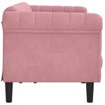 vidaXL Canapé à 3 places rose velours