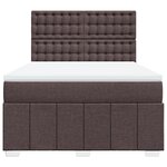 vidaXL Sommier à lattes de lit avec matelas Marron foncé 140x200 cm