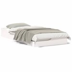 vidaXL Cadre de lit surélevé Blanc 75 x 190 cm Bois massif en pin